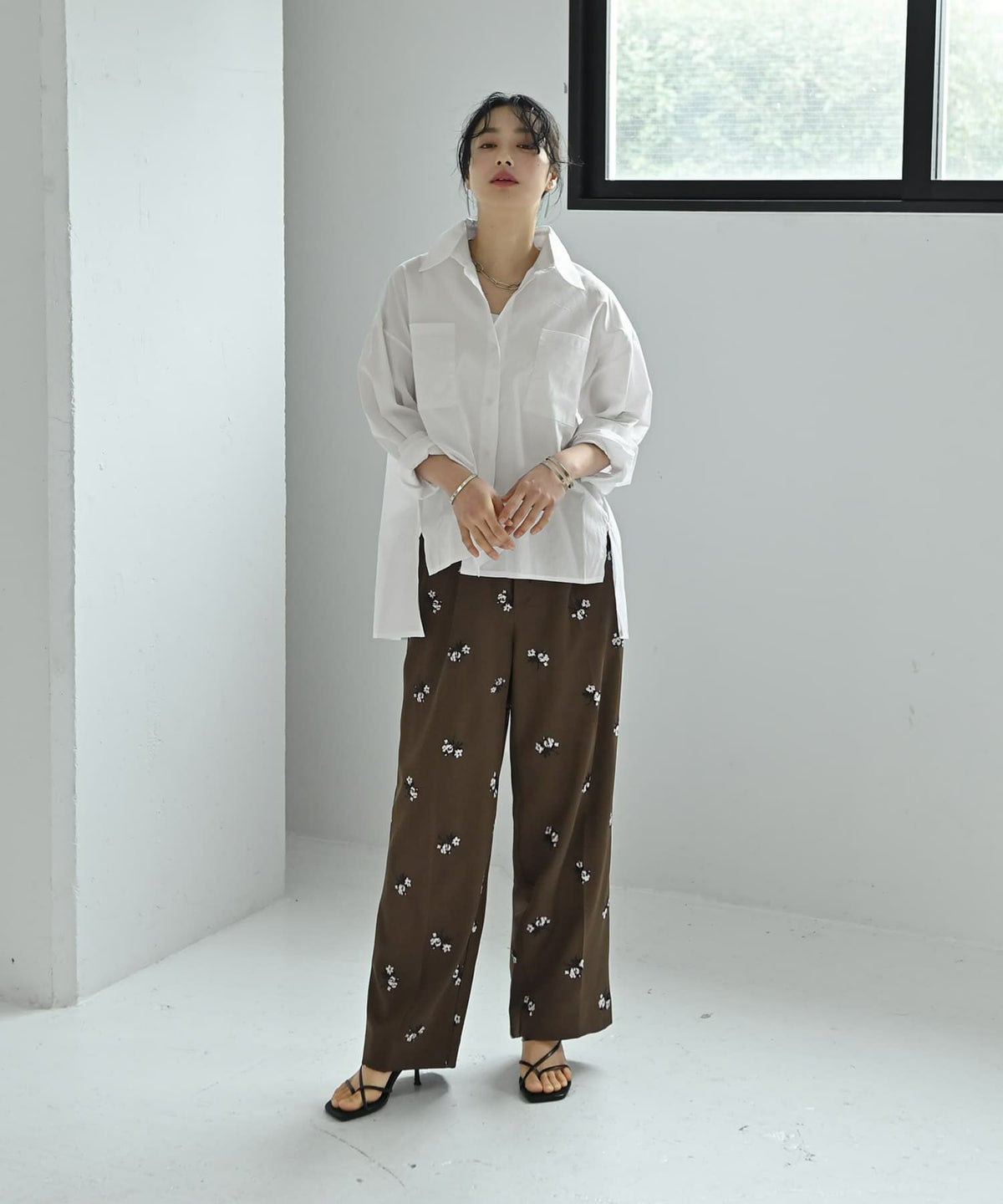 着用イメージ 167cm ブラウン