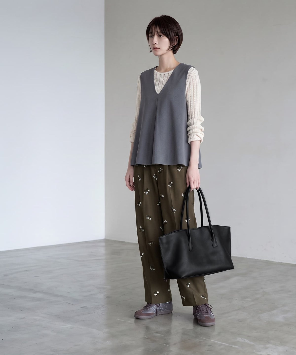 着用イメージ 170cm ブラウン