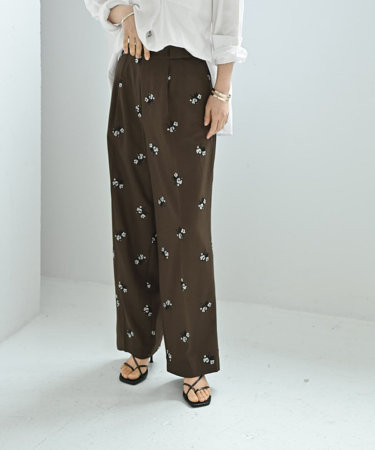 着用イメージ 167cm ブラウン