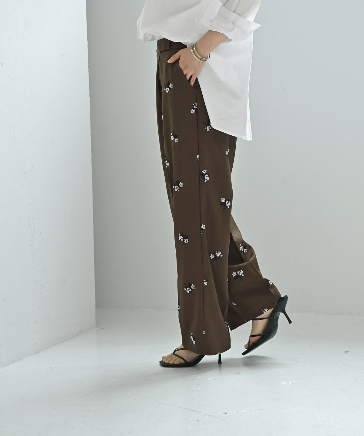 着用イメージ 167cm ブラウン