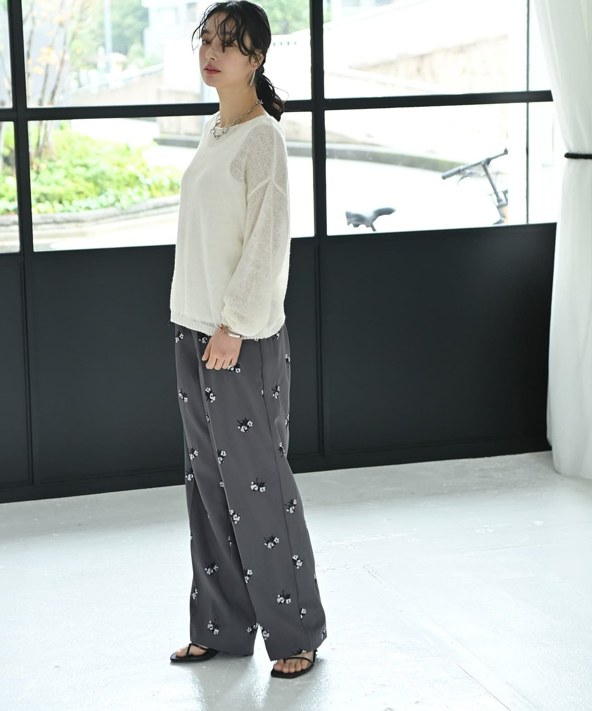 着用イメージ 167cm グレー