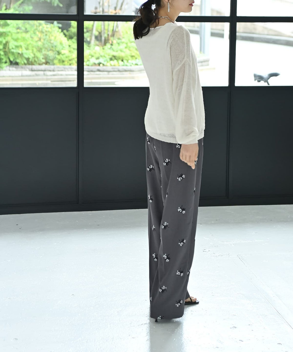 着用イメージ 167cm グレー