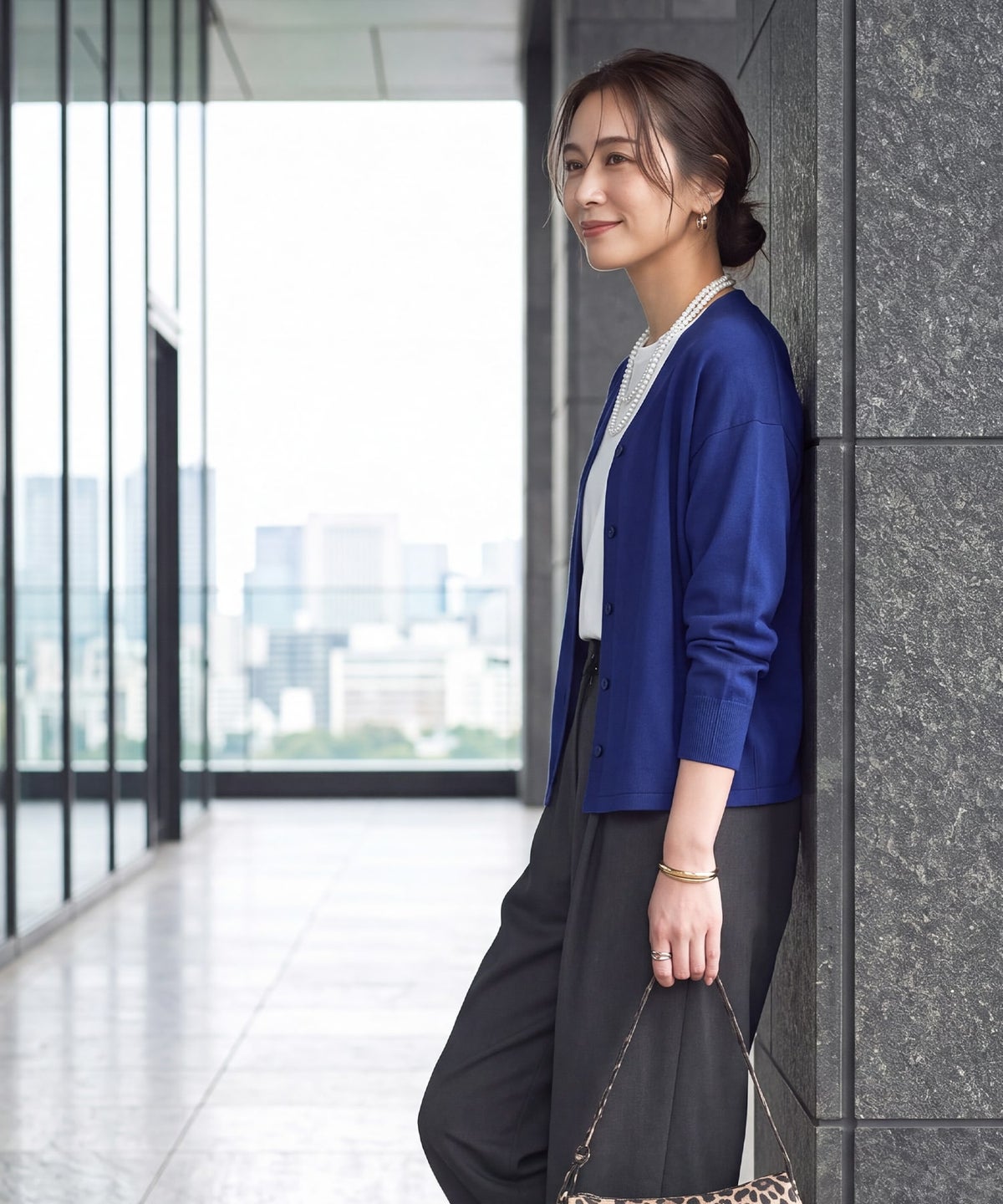 着用イメージ 163cm ブルー