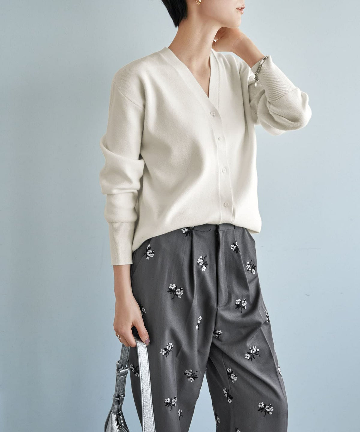 着用イメージ 167cm ホワイト