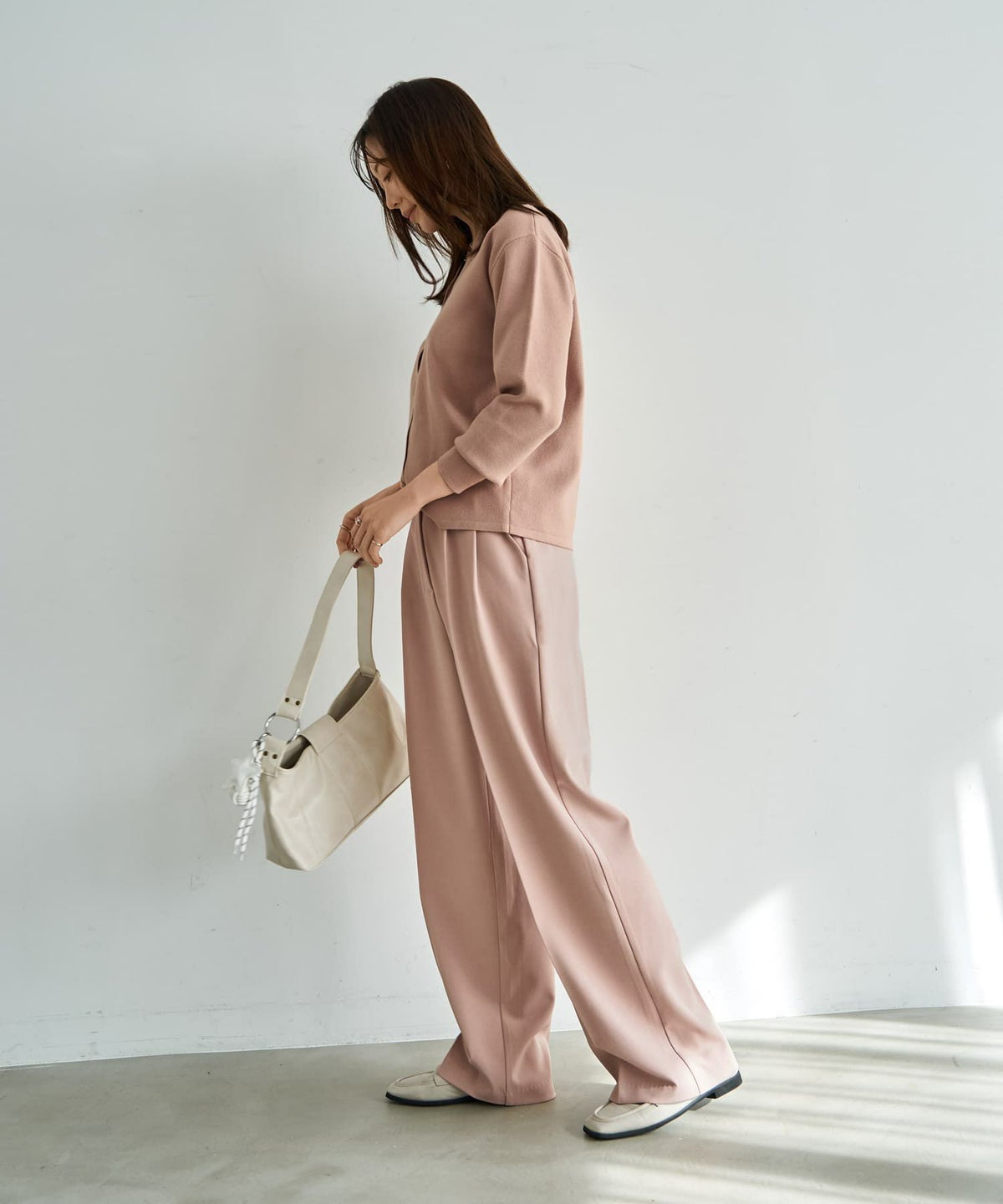 着用イメージ 166cm ピンク