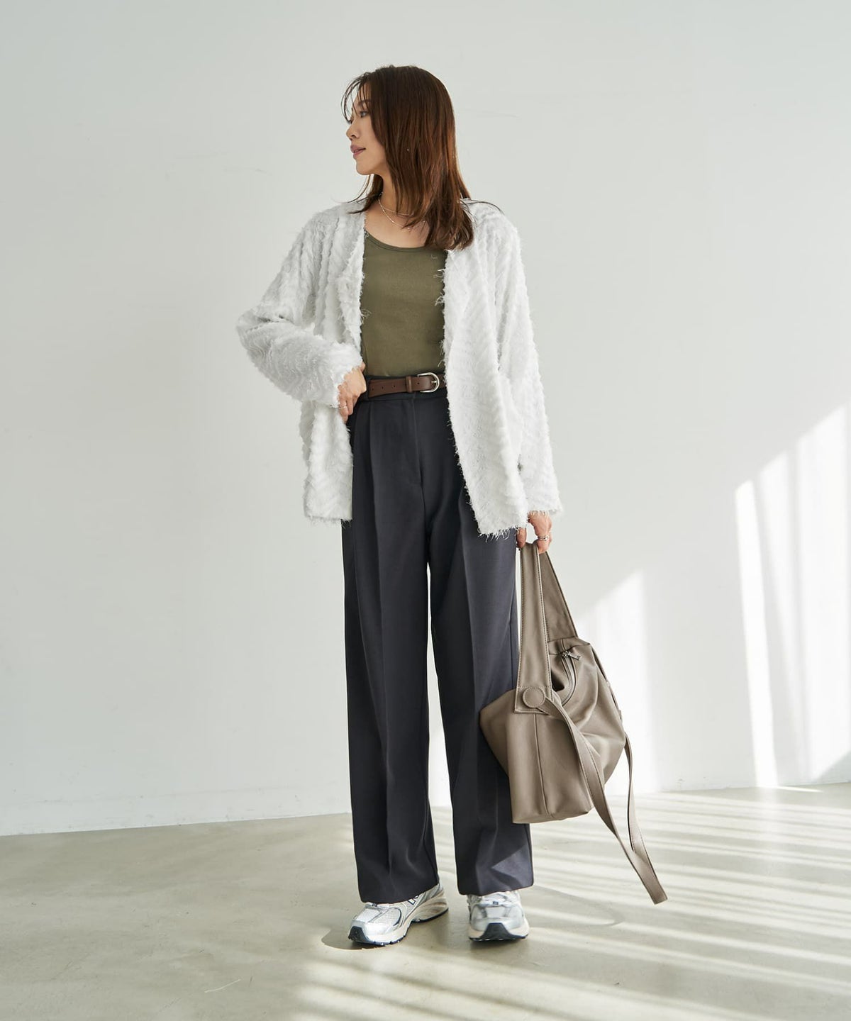 着用イメージ 166cm チャコールグレー Sサイズ