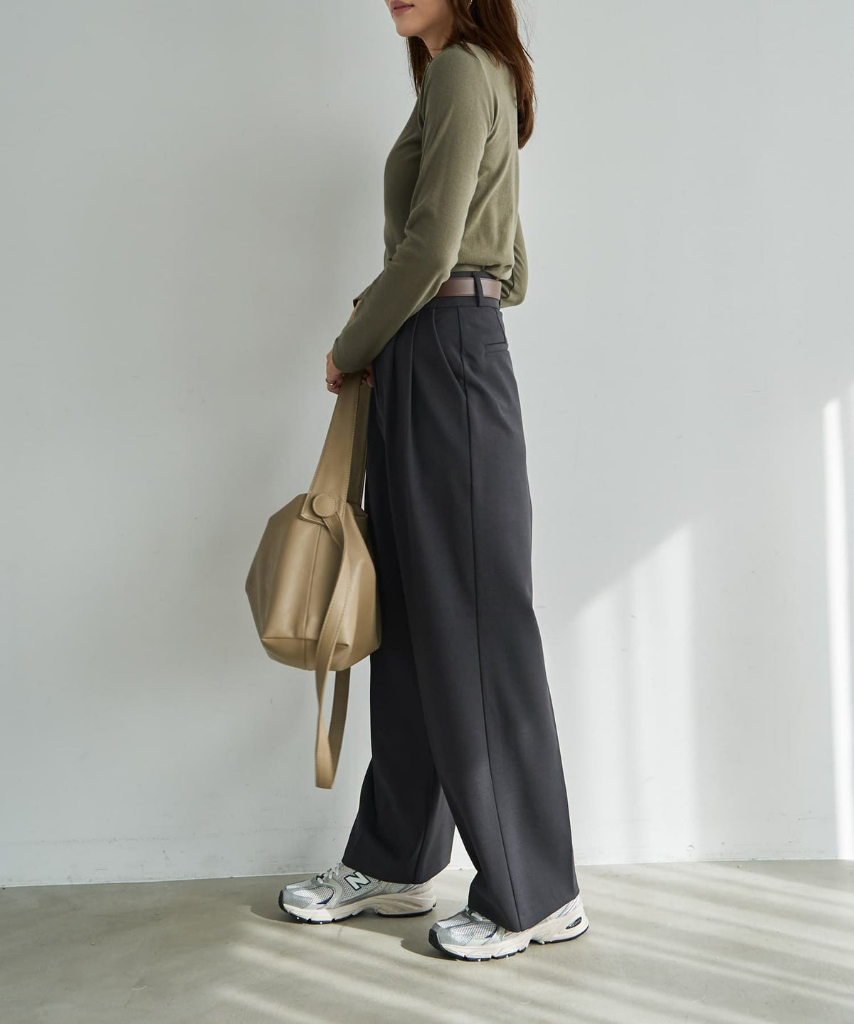 着用イメージ 166cm チャコールグレー Sサイズ