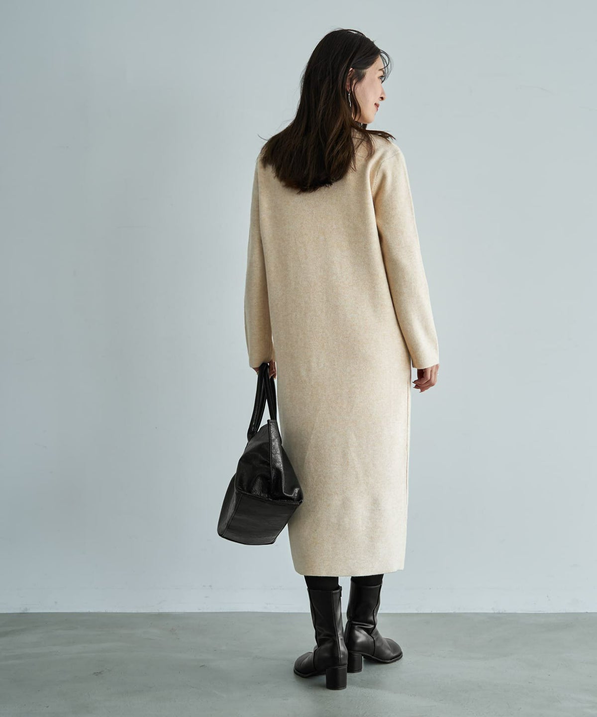 着用イメージ 166cm アイボリー