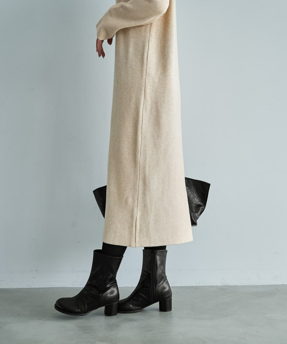 着用イメージ 166cm アイボリー