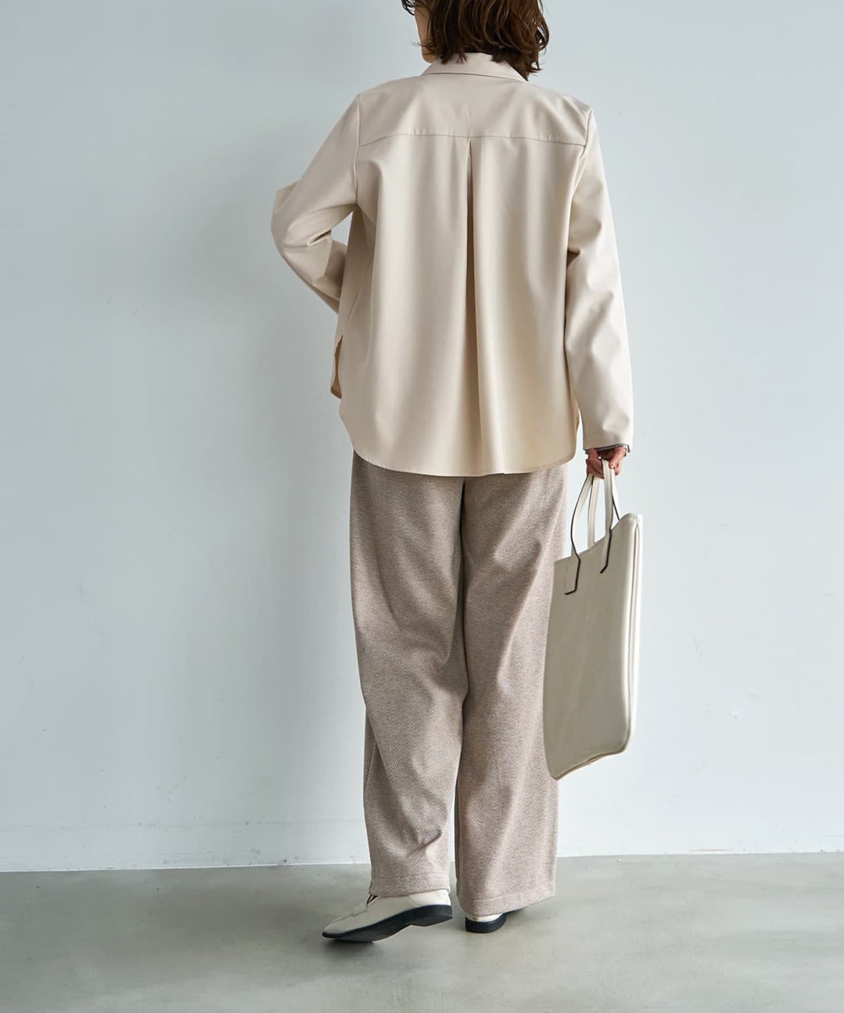 着用イメージ 167cm ライトベージュ