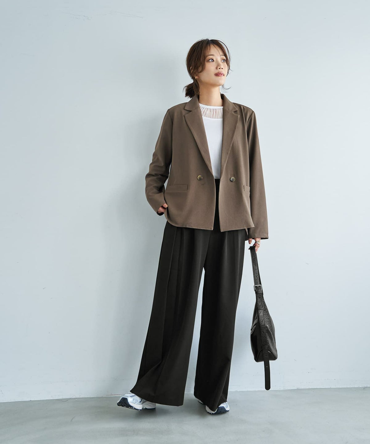 着用イメージ 167cm アッシュブラウン