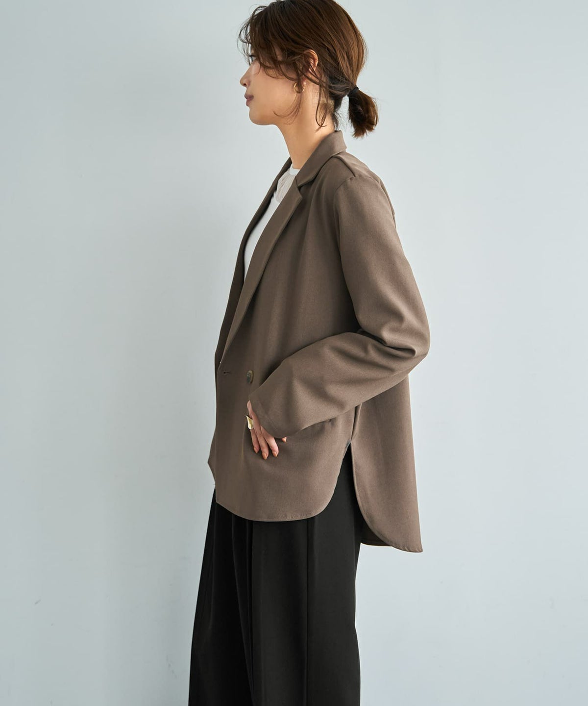 着用イメージ 167cm アッシュブラウン