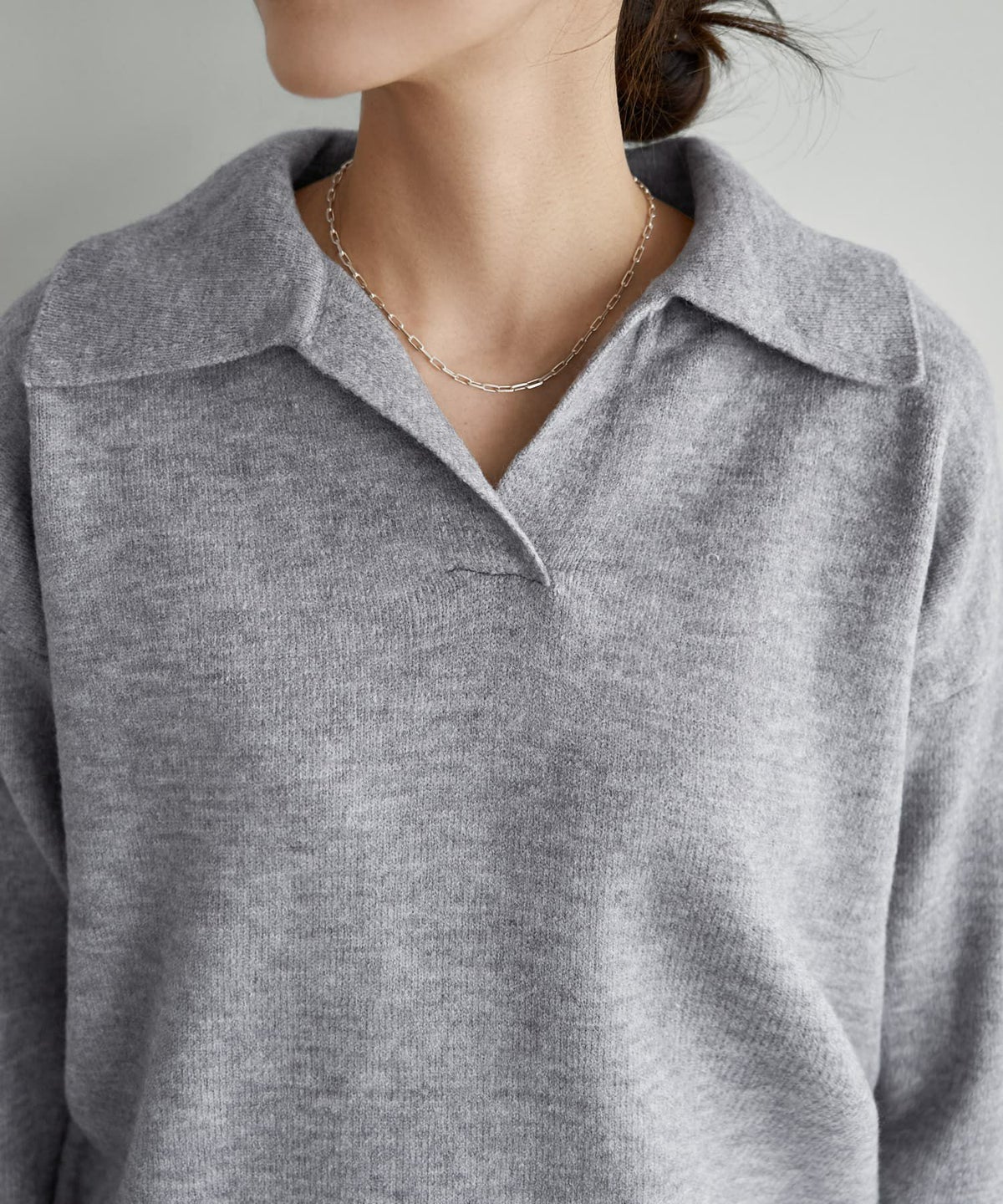 着用イメージ 166cm グレー