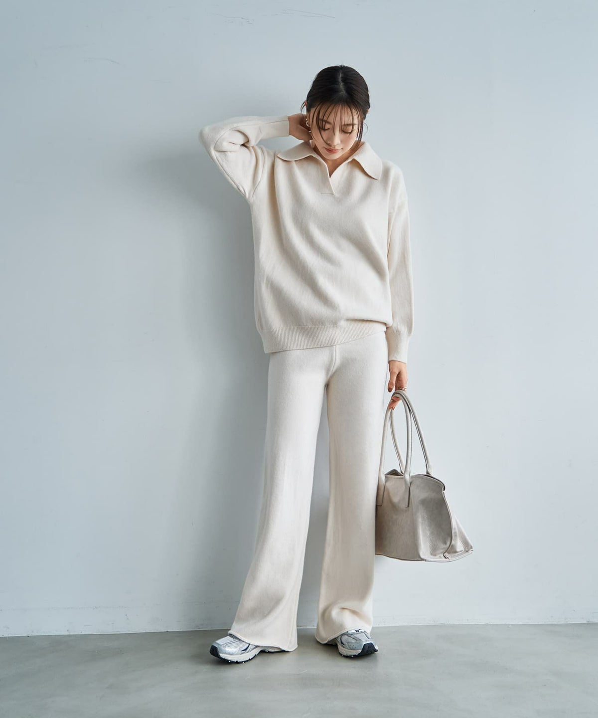 着用イメージ 166cm エクリュ