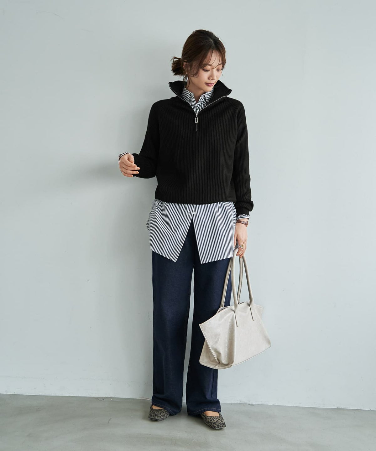 着用イメージ 167cm ブラック