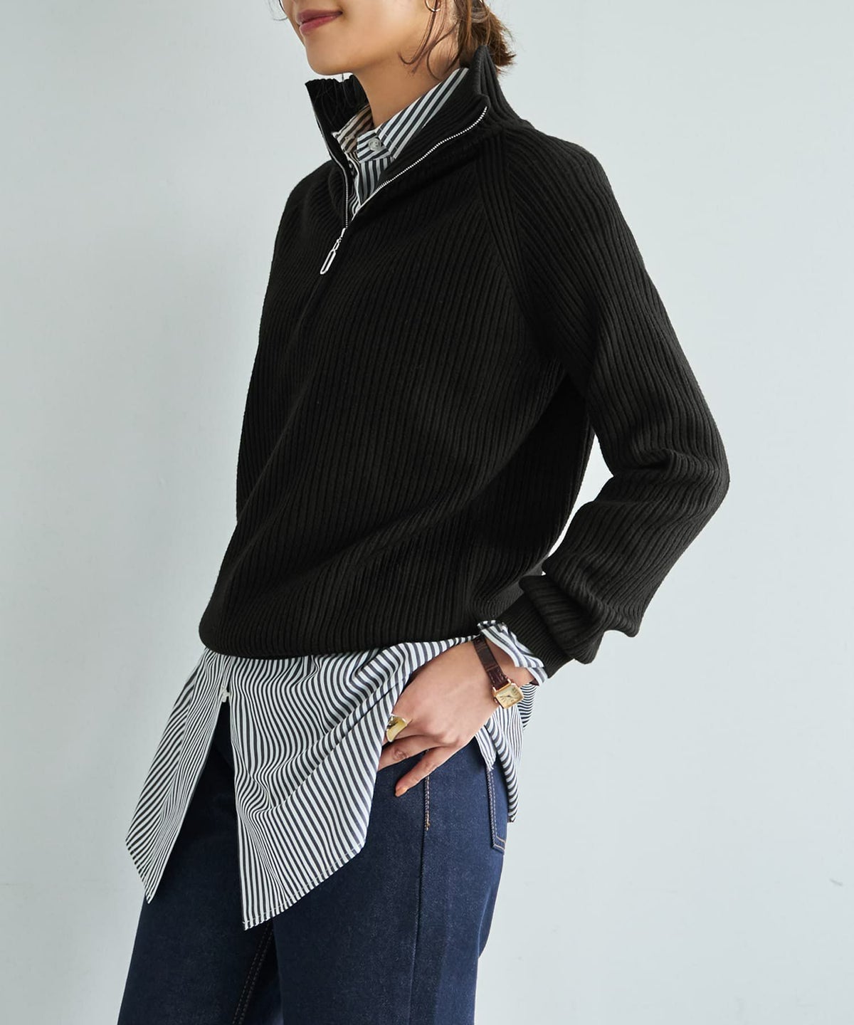 着用イメージ 167cm ブラック