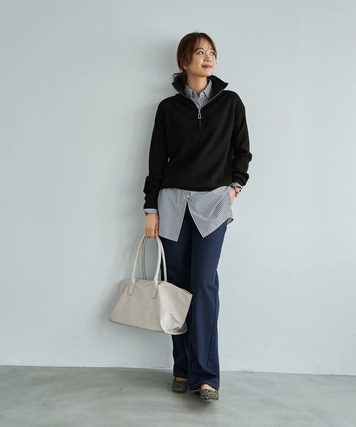 着用イメージ 167cm ブラック