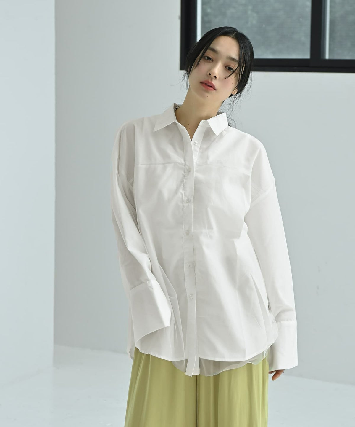 着用イメージ 167cm オフホワイト