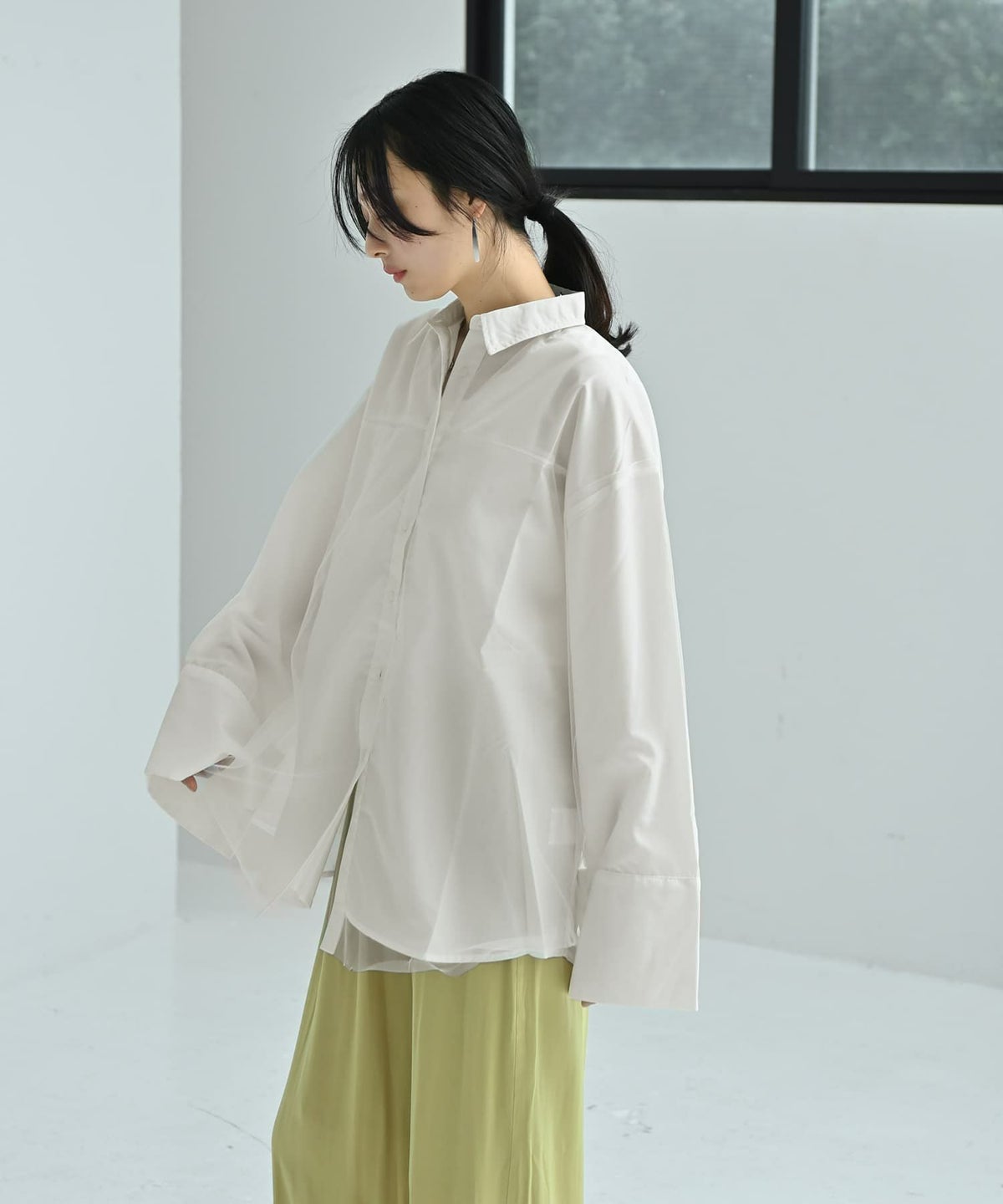 着用イメージ 167cm オフホワイト