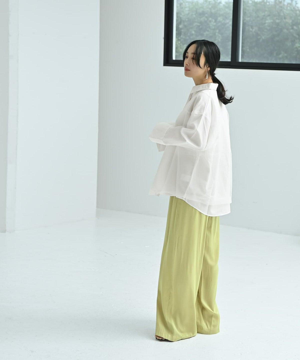 着用イメージ 167cm オフホワイト