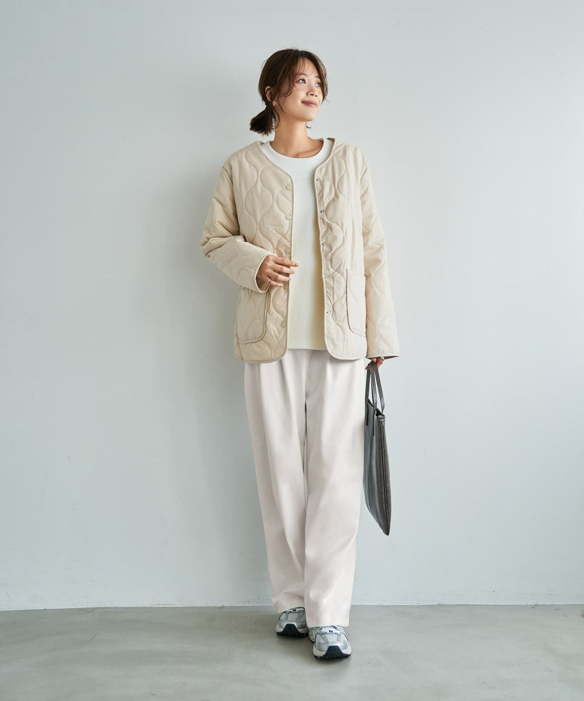 着用イメージ 167cm ブライトベージュ