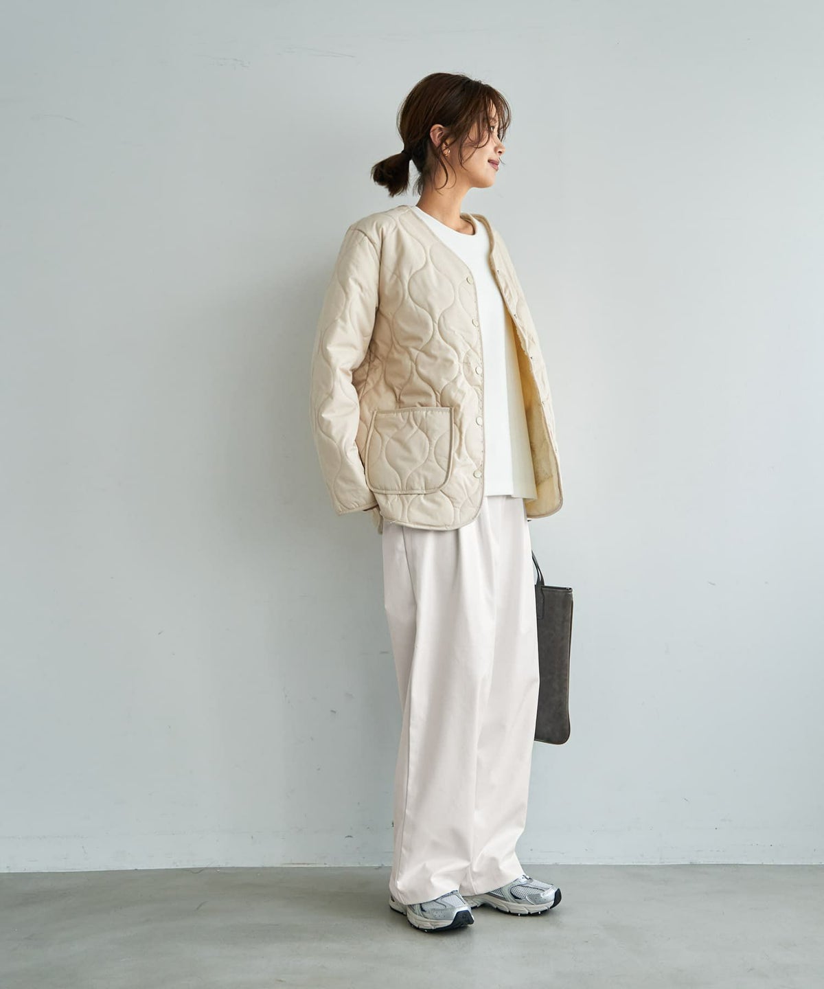 着用イメージ 167cm ブライトベージュ