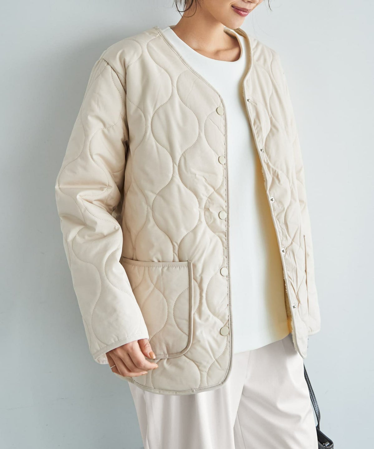 着用イメージ 167cm ブライトベージュ