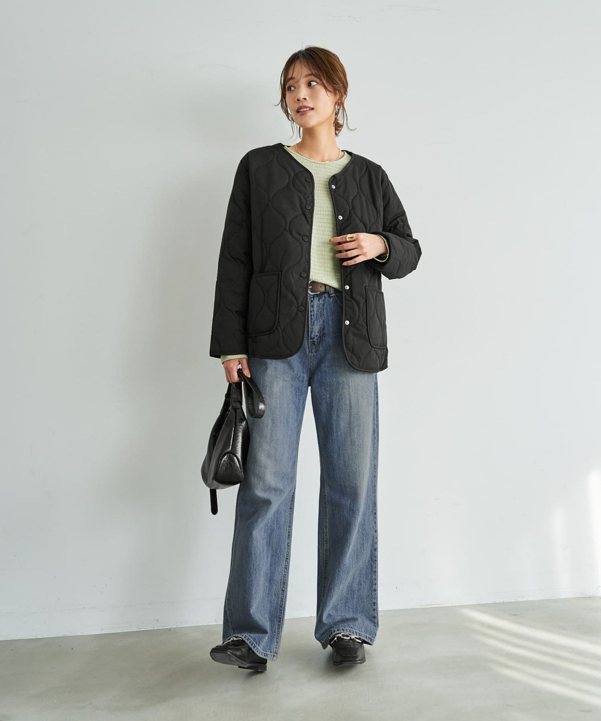 着用イメージ 167cm ブラック