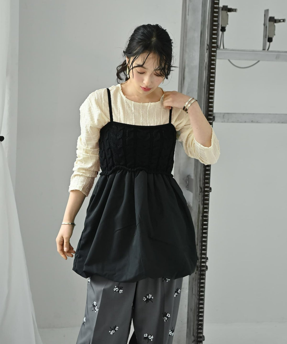 着用イメージ 167cm ブラック