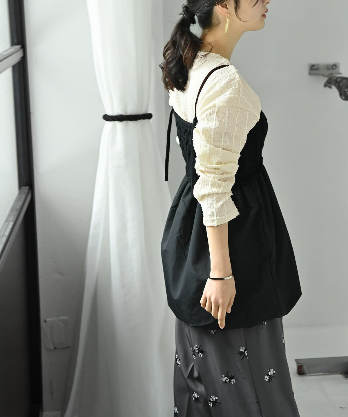 着用イメージ 167cm ブラック