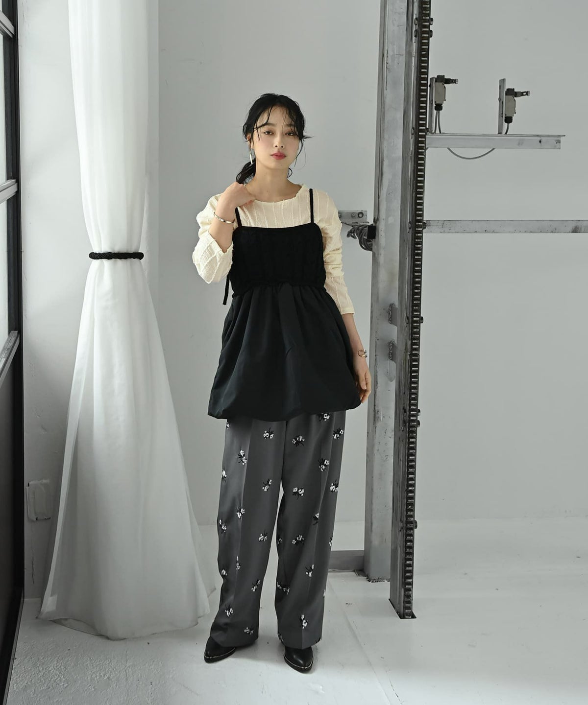 着用イメージ 167cm ブラック