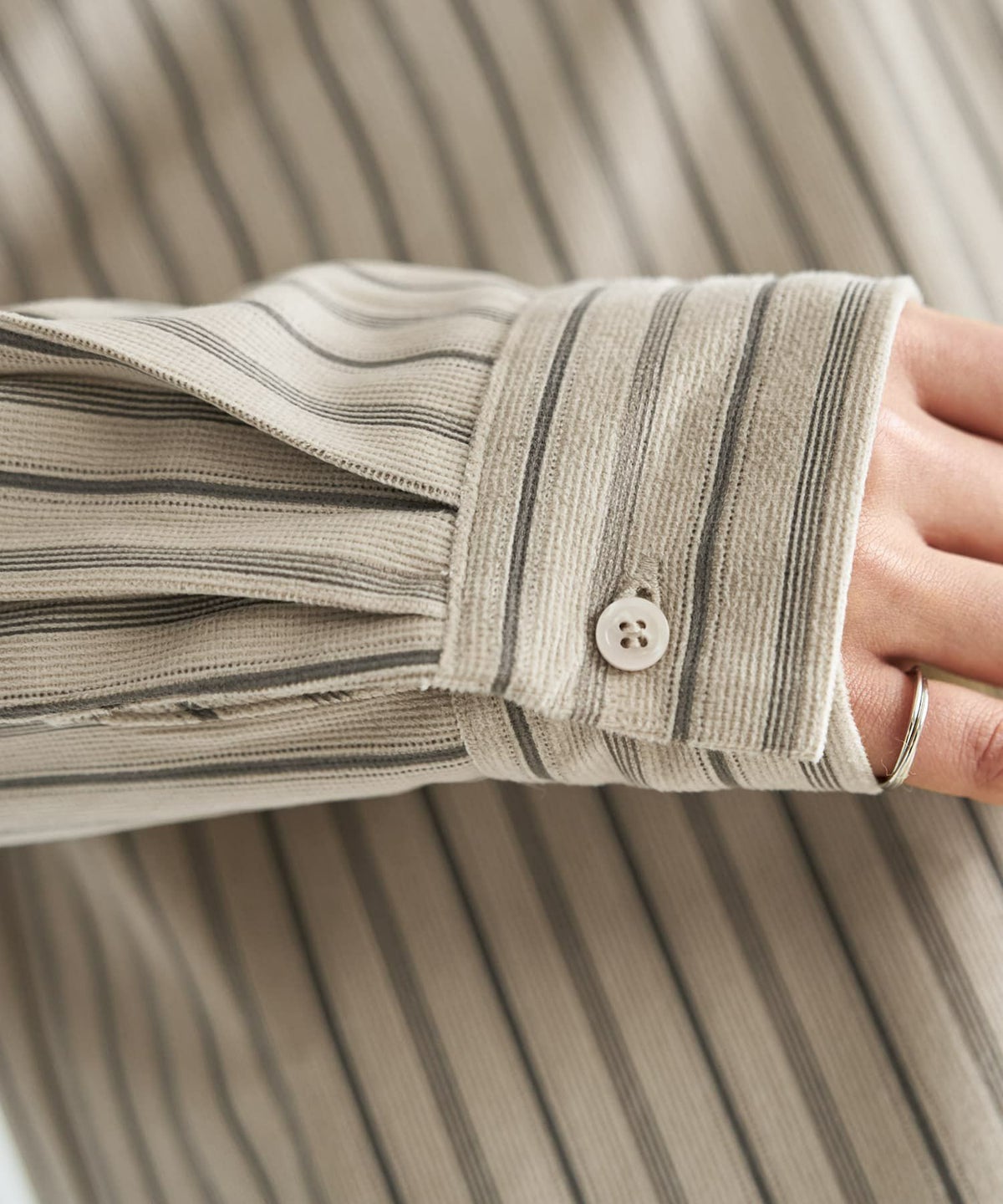 着用イメージ 167cm ベージュ