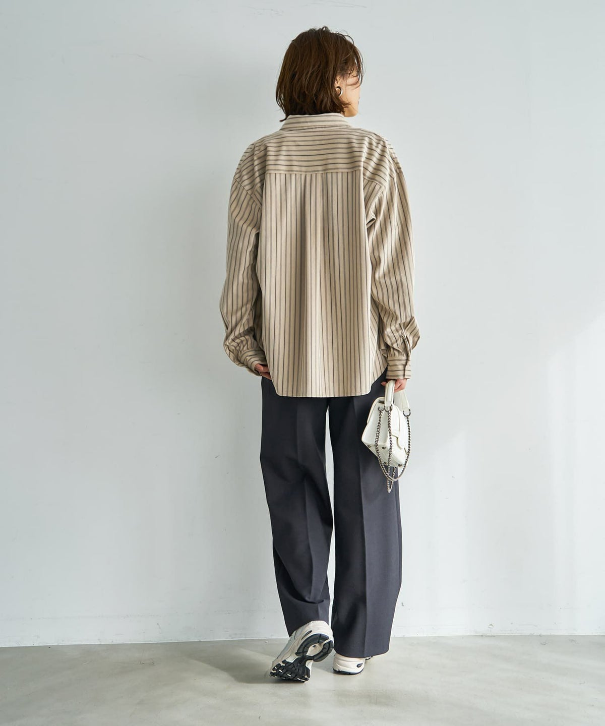 着用イメージ 167cm ベージュ