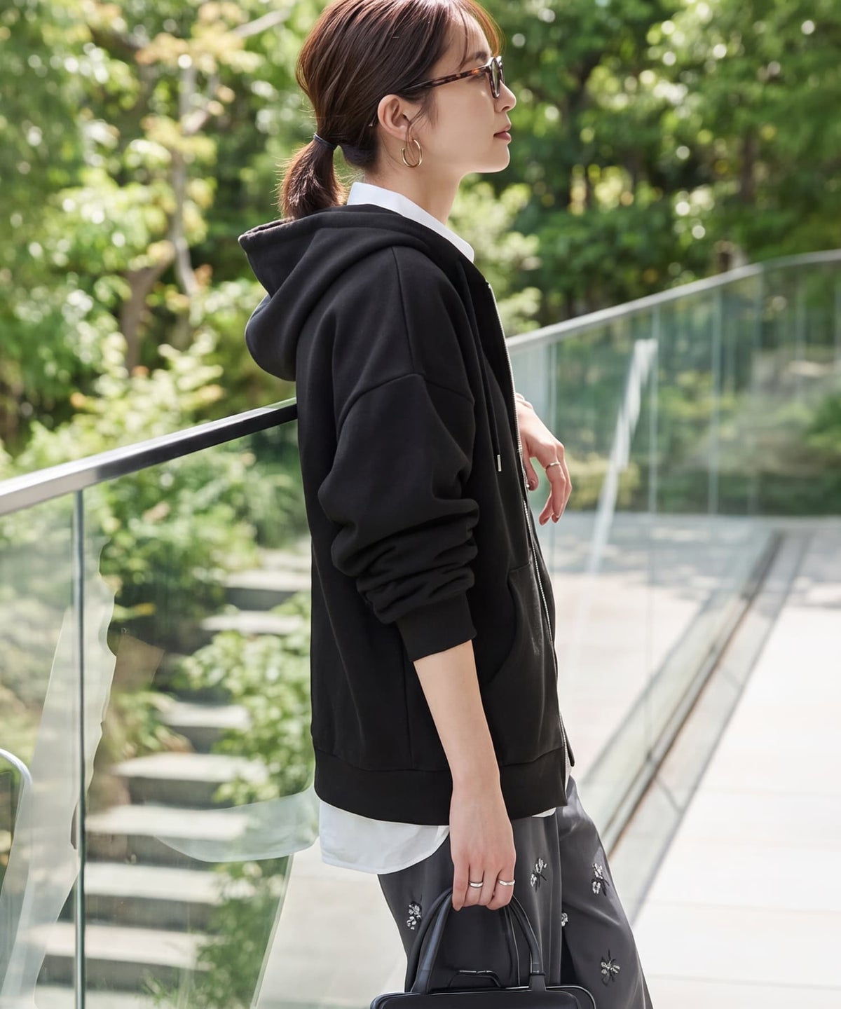 着用イメージ 163cm ブラック