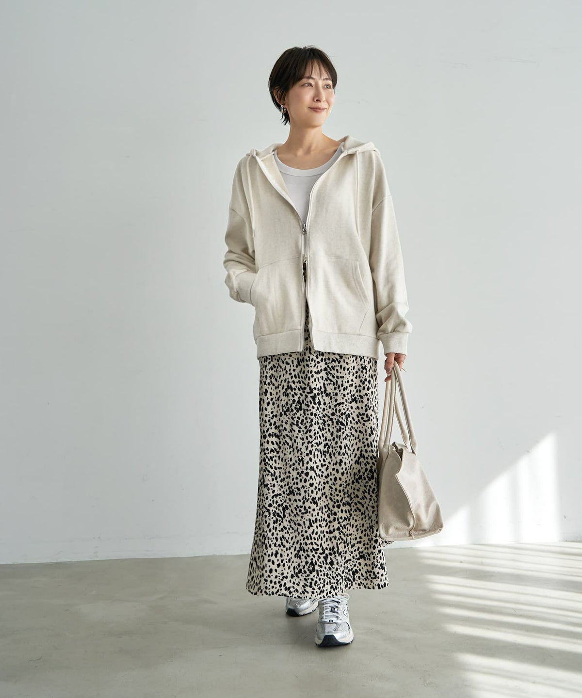 着用イメージ 167cm オートミール