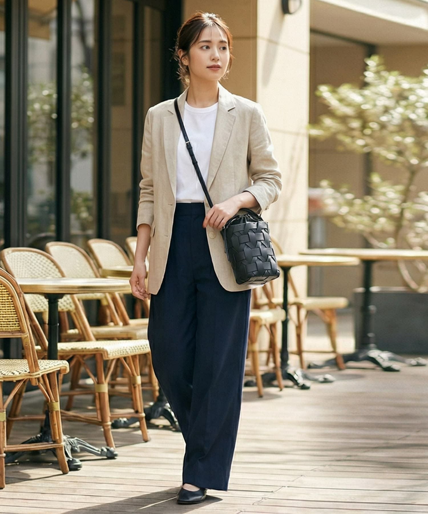 DELI by】編み込みリアルレザーバケットバッグ | おしゃれな大人