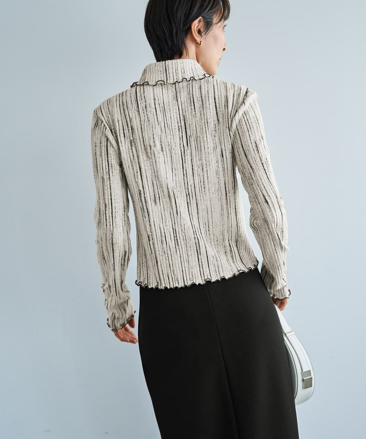 着用イメージ 167cm アイボリー