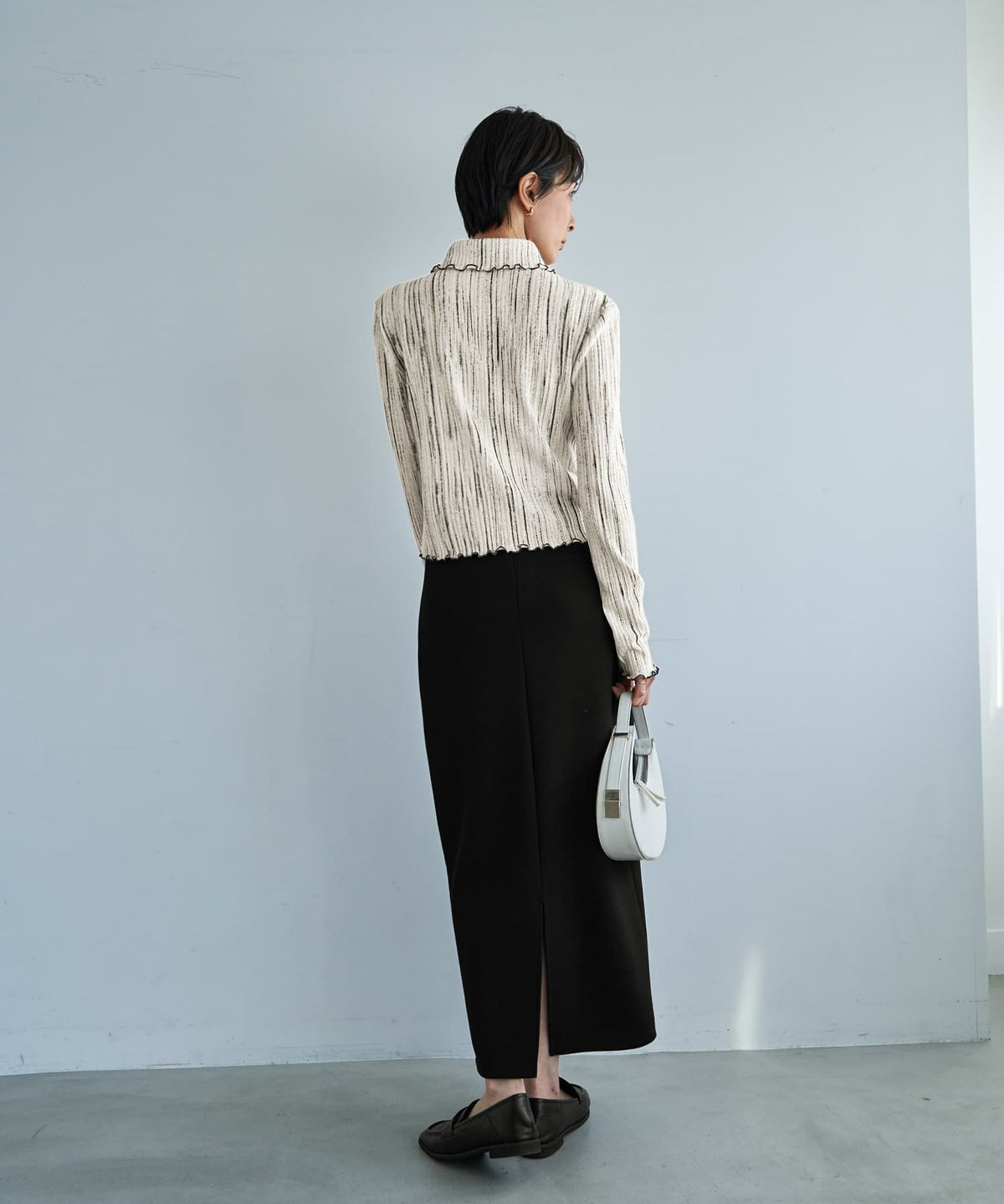 着用イメージ 167cm アイボリー