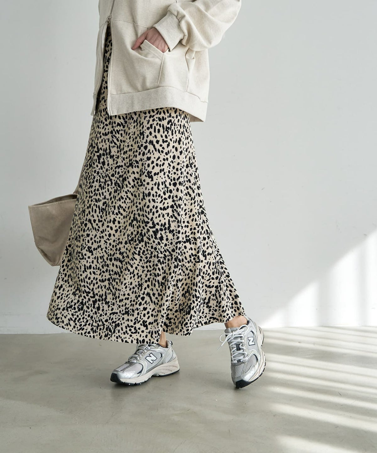 着用イメージ 167cm ライトベージュ