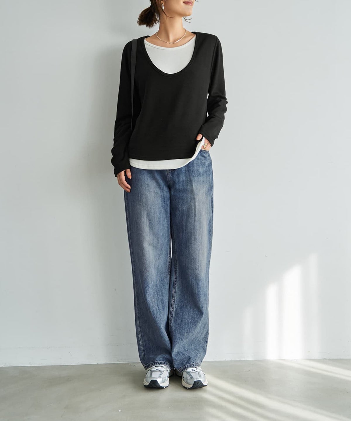 着用イメージ 167cm ブラック