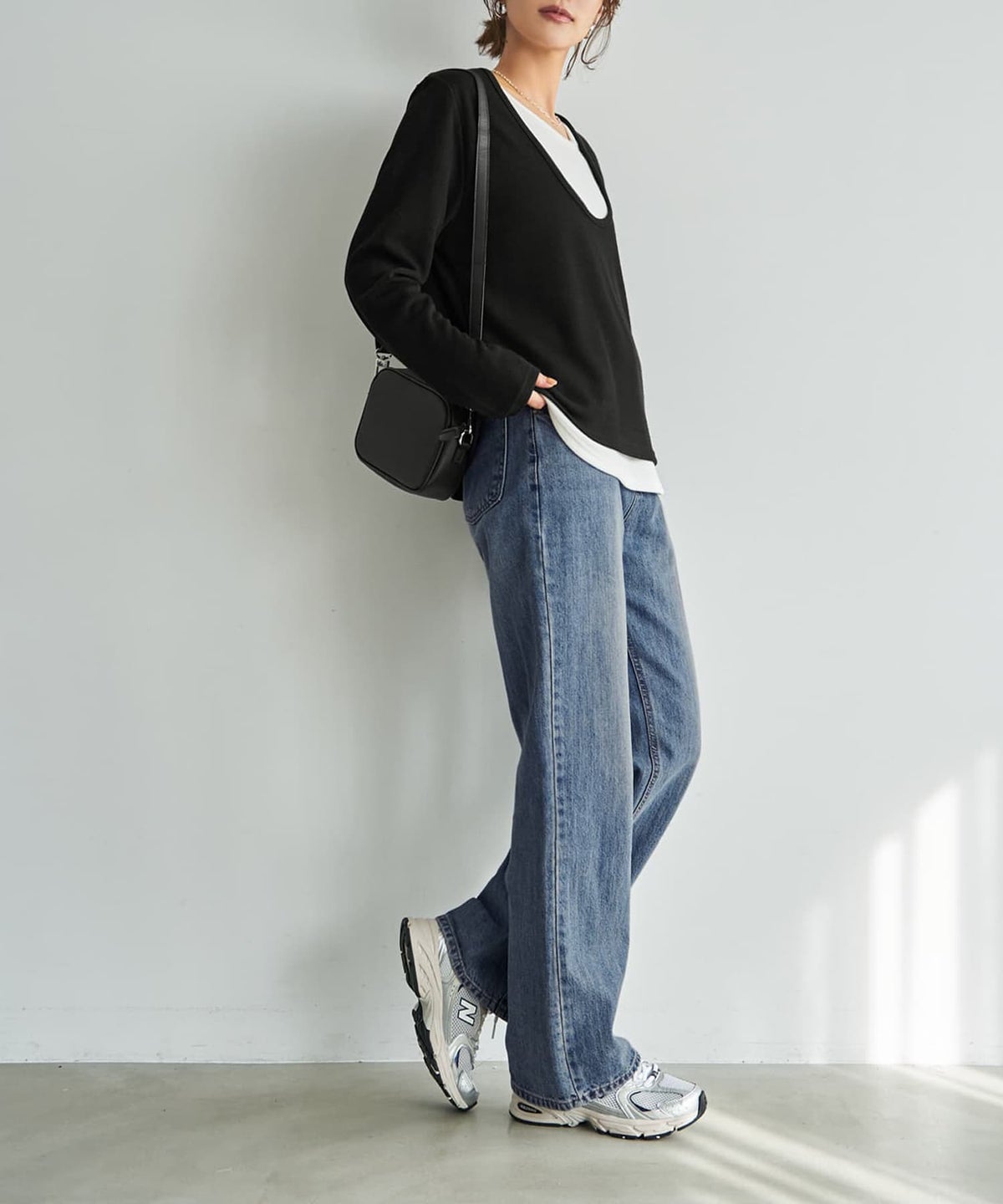 着用イメージ 167cm ブラック