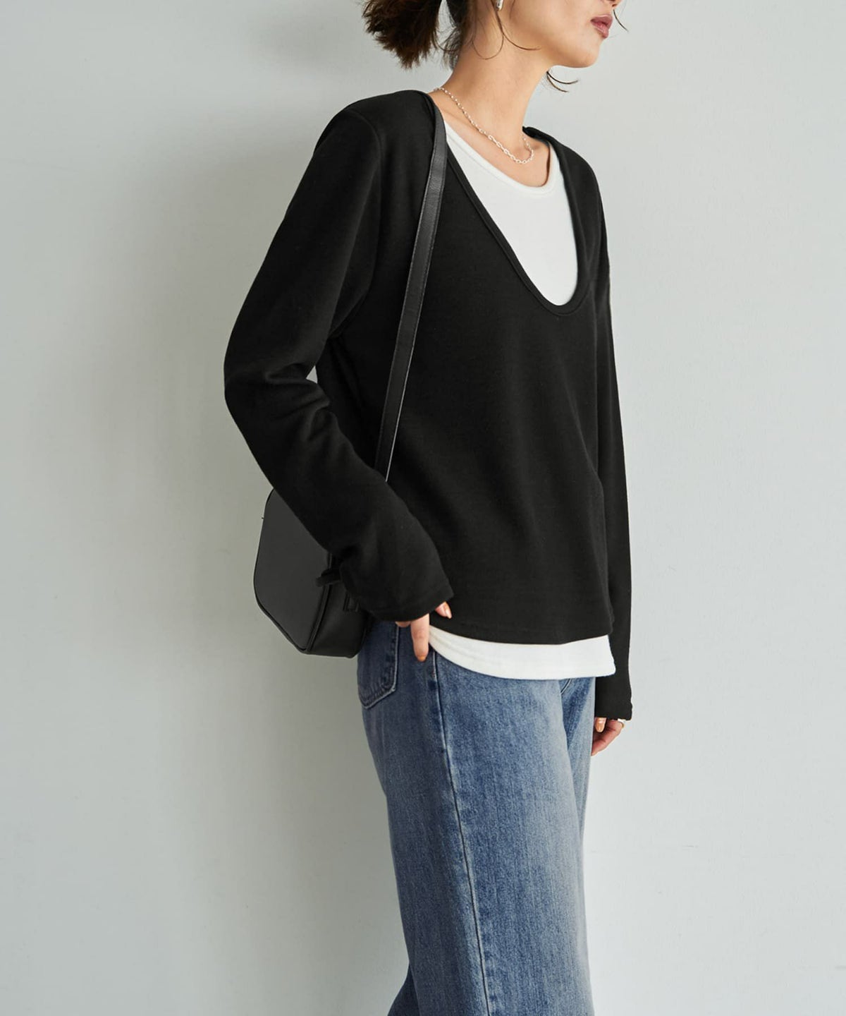 着用イメージ 167cm ブラック