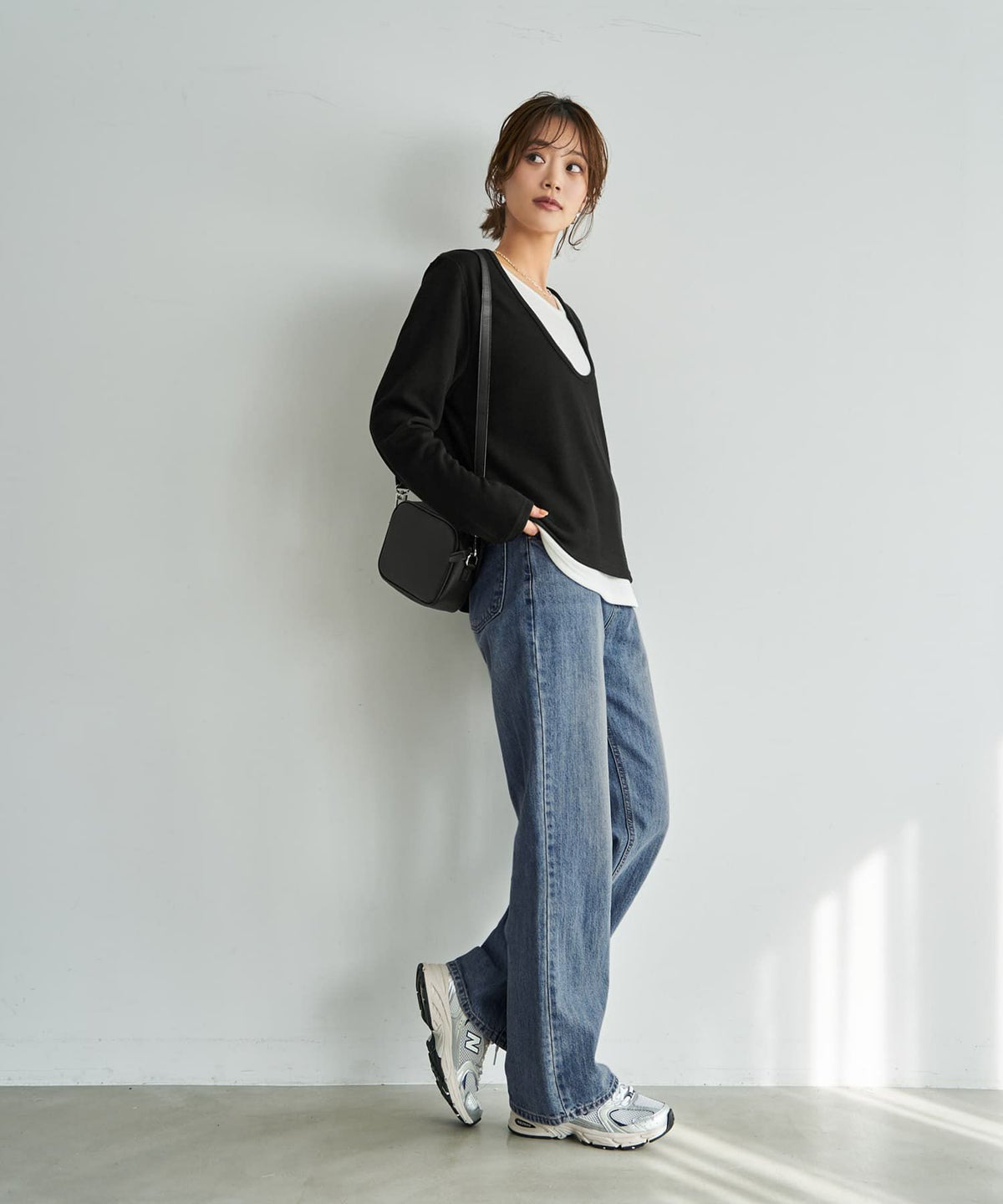 着用イメージ 167cm ブラック