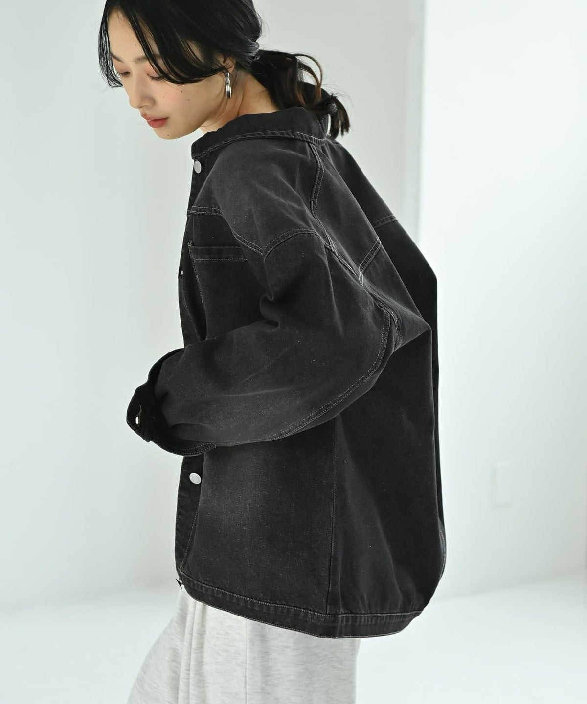 着用イメージ 167cm ブラック