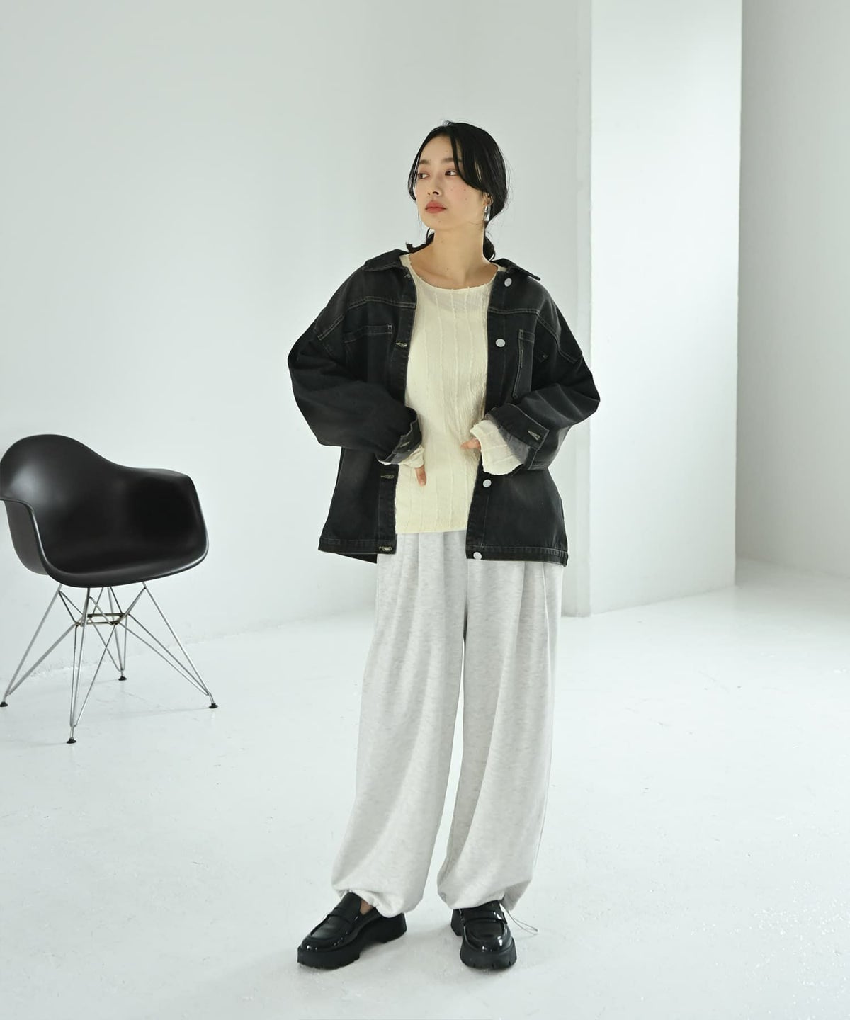 着用イメージ 167cm ブラック