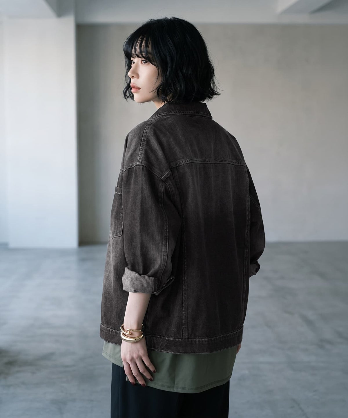 着用イメージ 170cm ブラック