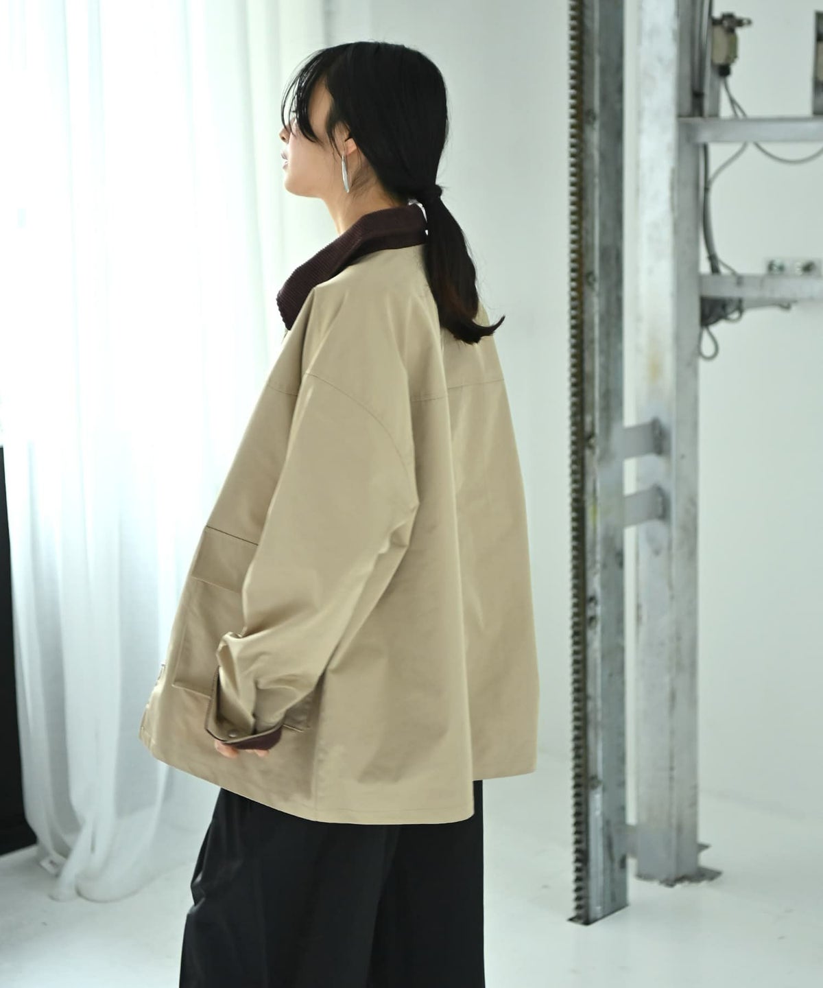 着用イメージ 167cm ベージュ