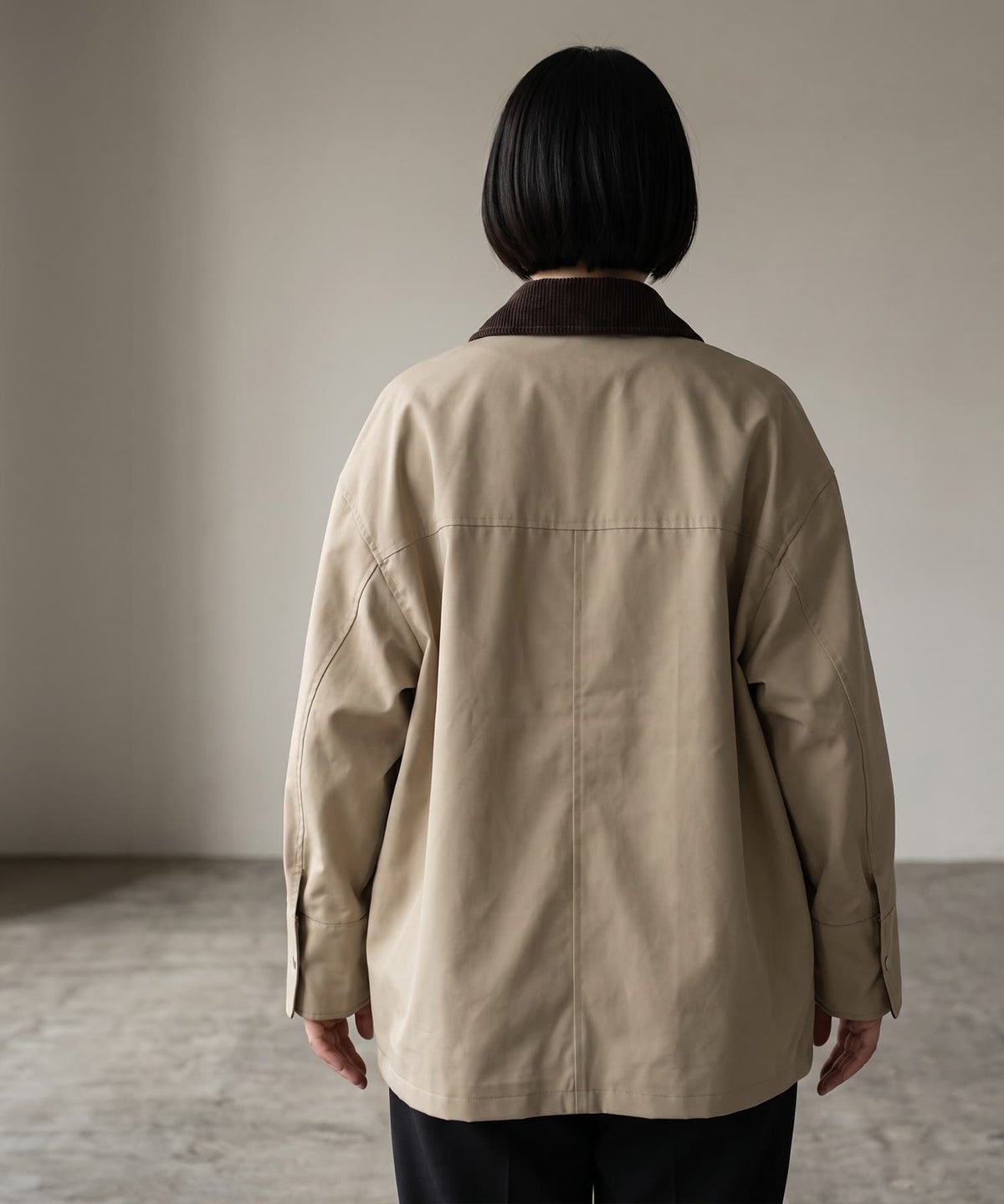 着用イメージ 170cm ベージュ