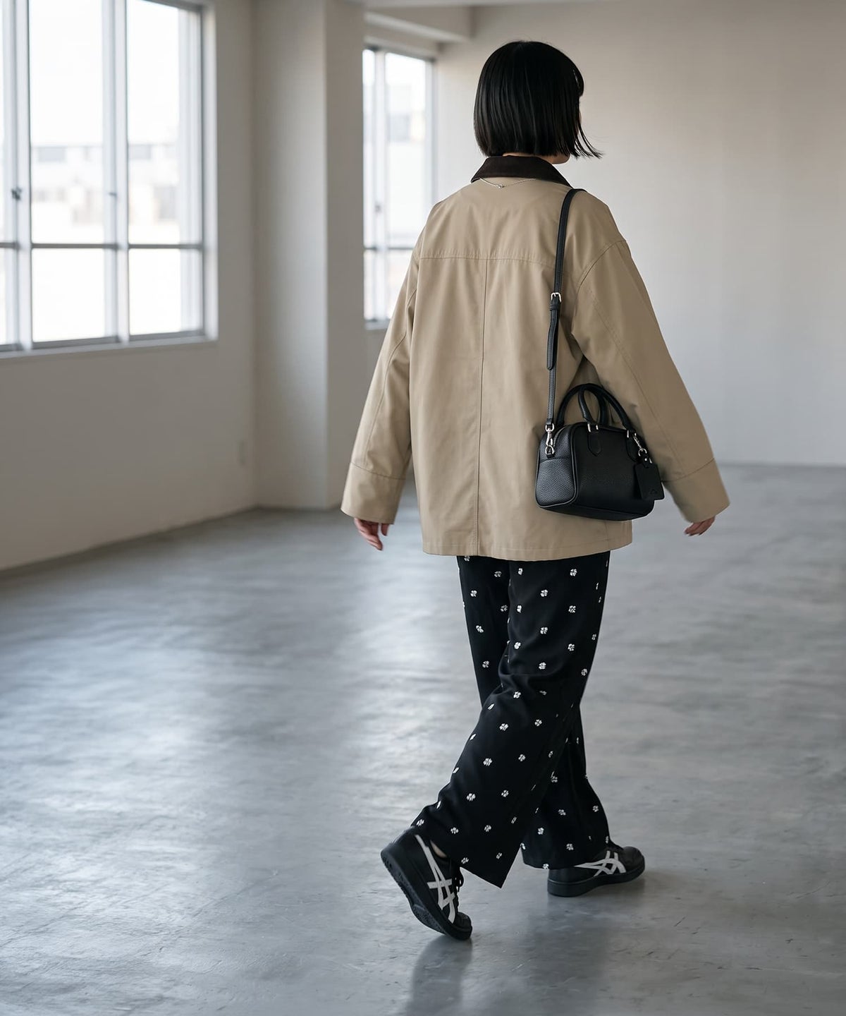着用イメージ 170cm ベージュ