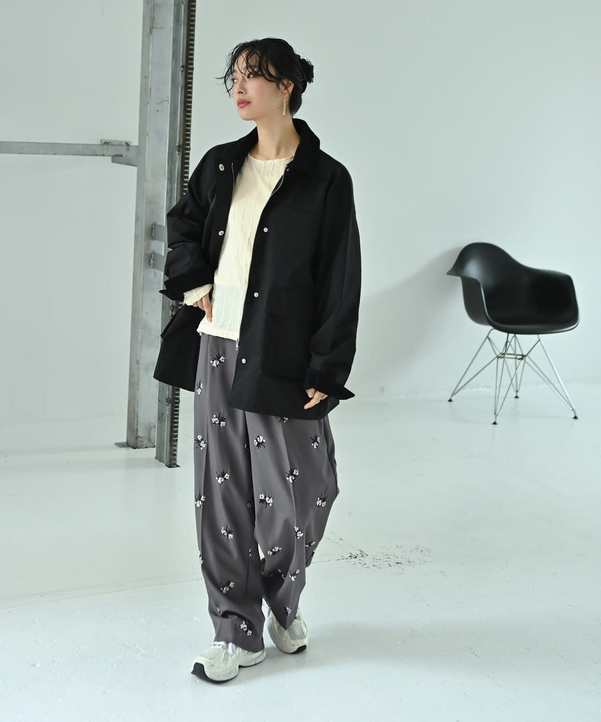 着用イメージ 167cm ブラック